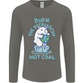 Environment Burn the Patriachy Not Coal Mens Long Sleeve T-Shirt Charcoal