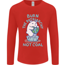 Environment Burn the Patriachy Not Coal Mens Long Sleeve T-Shirt Red