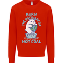 Environment Burn the Patriachy Not Coal Mens Sweatshirt Jumper Bright Red