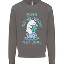 Environment Burn the Patriachy Not Coal Mens Sweatshirt Jumper Charcoal