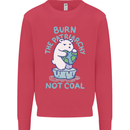 Environment Burn the Patriachy Not Coal Mens Sweatshirt Jumper Heliconia