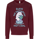 Environment Burn the Patriachy Not Coal Mens Sweatshirt Jumper Maroon