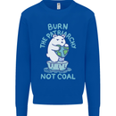 Environment Burn the Patriachy Not Coal Mens Sweatshirt Jumper Royal Blue