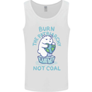 Environment Burn the Patriachy Not Coal Mens Vest Tank Top White
