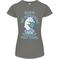 Environment Burn the Patriachy Not Coal Womens Petite Cut T-Shirt Charcoal