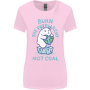 Environment Burn the Patriachy Not Coal Womens Wider Cut T-Shirt Light Pink