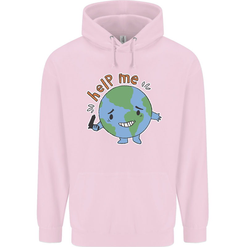Environment Help Me Climate Change Childrens Kids Hoodie Light Pink