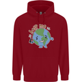 Environment Help Me Climate Change Childrens Kids Hoodie Red