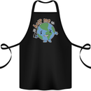 Environment Help Me Climate Change Cotton Apron 100% Organic Black