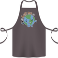 Environment Help Me Climate Change Cotton Apron 100% Organic Dark Grey