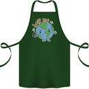 Environment Help Me Climate Change Cotton Apron 100% Organic Forest Green