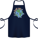 Environment Help Me Climate Change Cotton Apron 100% Organic Navy Blue