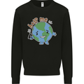 Environment Help Me Climate Change Kids Sweatshirt Jumper Black