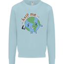 Environment Help Me Climate Change Kids Sweatshirt Jumper Light Blue