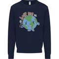 Environment Help Me Climate Change Kids Sweatshirt Jumper Navy Blue