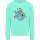 Environment Help Me Climate Change Kids Sweatshirt Jumper Peppermint