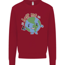 Environment Help Me Climate Change Kids Sweatshirt Jumper Red