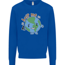 Environment Help Me Climate Change Kids Sweatshirt Jumper Royal Blue