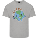 Environment Help Me Climate Change Kids T-Shirt Childrens Sports Grey