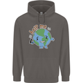 Environment Help Me Climate Change Mens 80% Cotton Hoodie Charcoal