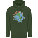 Environment Help Me Climate Change Mens 80% Cotton Hoodie Forest Green