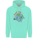Environment Help Me Climate Change Mens 80% Cotton Hoodie Peppermint