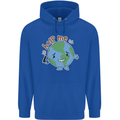 Environment Help Me Climate Change Mens 80% Cotton Hoodie Royal Blue