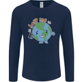 Environment Help Me Climate Change Mens Long Sleeve T-Shirt Navy Blue