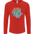 Environment Help Me Climate Change Mens Long Sleeve T-Shirt Red