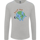 Environment Help Me Climate Change Mens Long Sleeve T-Shirt Sports Grey