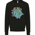 Environment Help Me Climate Change Mens Sweatshirt Jumper Black