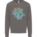 Environment Help Me Climate Change Mens Sweatshirt Jumper Charcoal