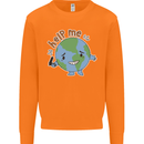 Environment Help Me Climate Change Mens Sweatshirt Jumper Orange