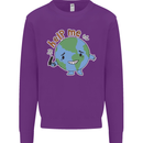 Environment Help Me Climate Change Mens Sweatshirt Jumper Purple