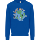Environment Help Me Climate Change Mens Sweatshirt Jumper Royal Blue