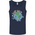 Environment Help Me Climate Change Mens Vest Tank Top Navy Blue