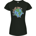 Environment Help Me Climate Change Womens Petite Cut T-Shirt Black