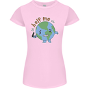 Environment Help Me Climate Change Womens Petite Cut T-Shirt Light Pink