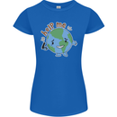 Environment Help Me Climate Change Womens Petite Cut T-Shirt Royal Blue