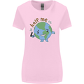 Environment Help Me Climate Change Womens Wider Cut T-Shirt Light Pink