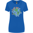Environment Help Me Climate Change Womens Wider Cut T-Shirt Royal Blue