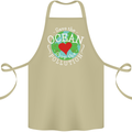 Environment Save the Ocean Stop Pollution Cotton Apron 100% Organic Khaki