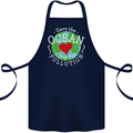 Environment Save the Ocean Stop Pollution Cotton Apron 100% Organic Navy Blue