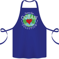 Environment Save the Ocean Stop Pollution Cotton Apron 100% Organic Royal Blue