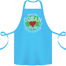 Environment Save the Ocean Stop Pollution Cotton Apron 100% Organic Turquoise