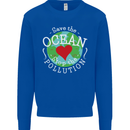 Environment Save the Ocean Stop Pollution Kids Sweatshirt Jumper Royal Blue