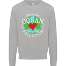 Environment Save the Ocean Stop Pollution Kids Sweatshirt Jumper Sports Grey