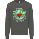 Environment Save the Ocean Stop Pollution Kids Sweatshirt Jumper Storm Grey