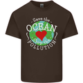 Environment Save the Ocean Stop Pollution Kids T-Shirt Childrens Chocolate