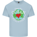 Environment Save the Ocean Stop Pollution Kids T-Shirt Childrens Light Blue